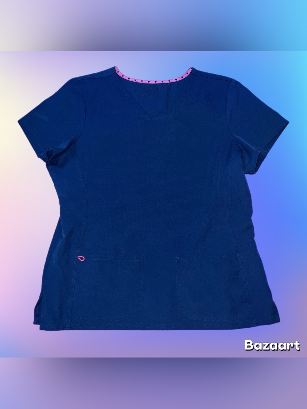 HeartSoul Navy Blue Scrub Top